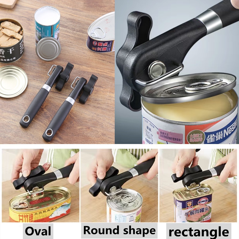 Easy Turn Knob Abridor Ergonomic Manual Bottle Can Opener Side Cut Can Opener