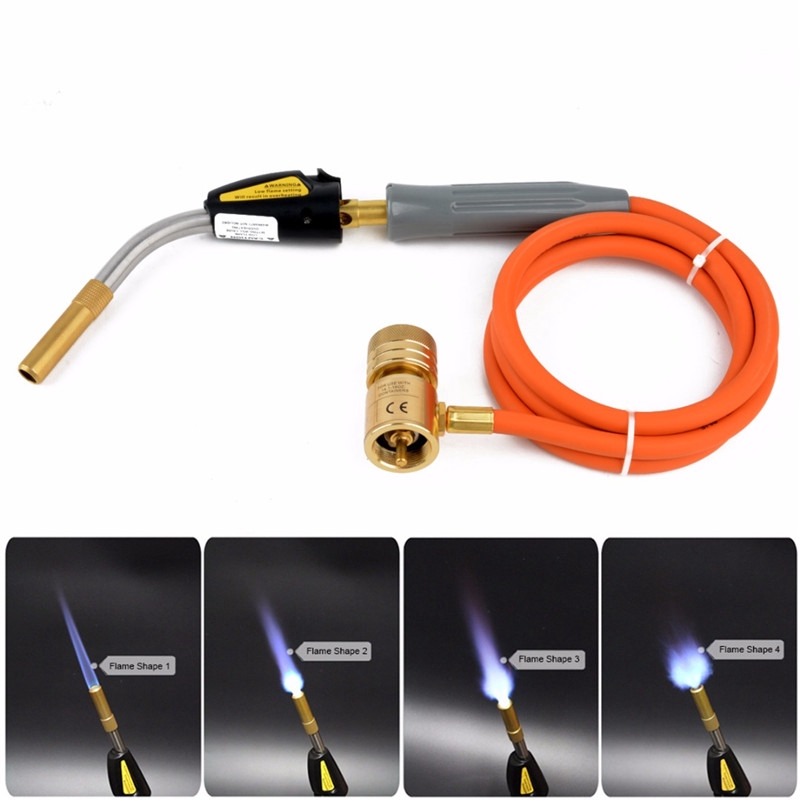 Mapp Gas Hand Torch Self Ignition Turbo Torch with Hose Welding 