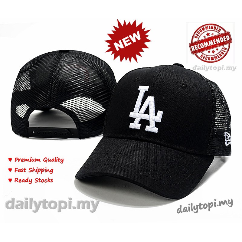 dodgers mesh trucker hat