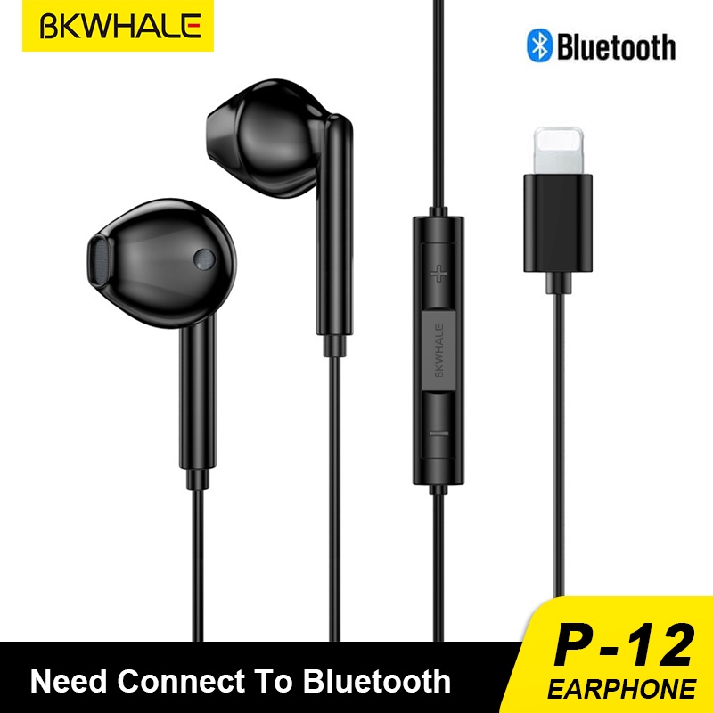 BKWHALE P12 wired Earphone inear Bluetooth headphone bass hifi headset