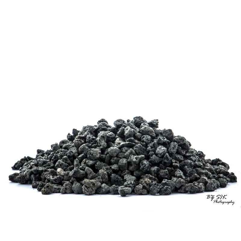 Aquarium Black Lava Rock Gravel Substrate 36mm 1KG（草缸基地培菌黑火山石碎36mm