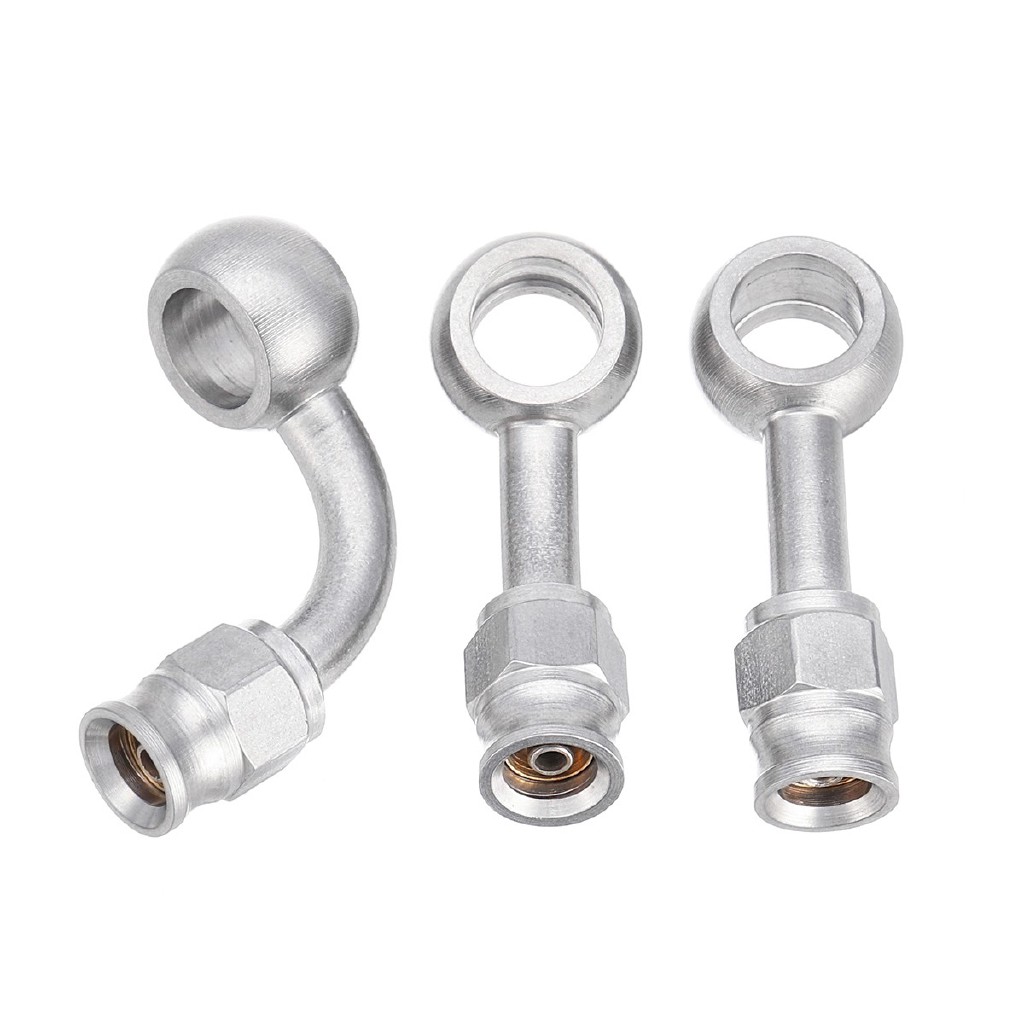 IB AN3 to 10mm M10 Banjo Fitting for Braided Brake Hose (Stainless) JIC