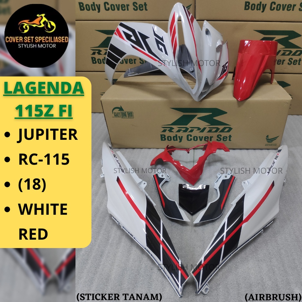 Sticker Tanam Airbrush Rapido Cover Set Yamaha Srl Lagenda Z Fi