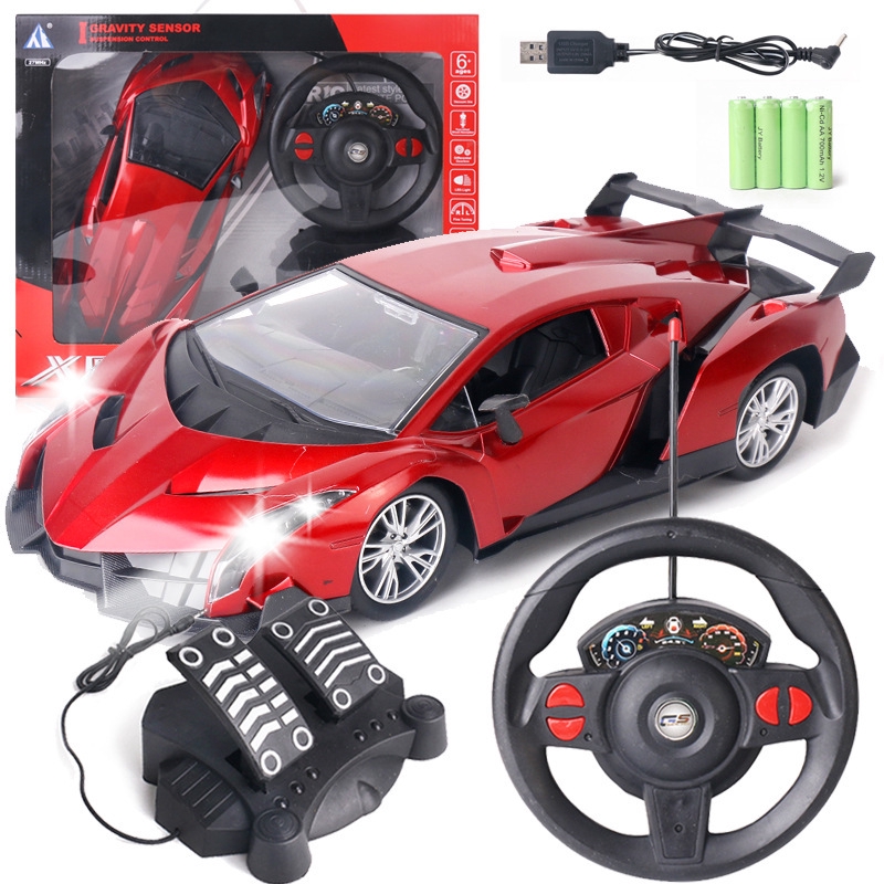 remote control cars with steering wheel and pedals