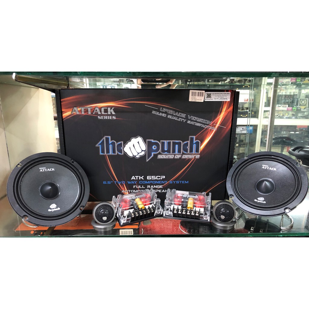 Readystock The Punch 6 5 Attack Series Atk 65cp Two Way Component System Car Speaker With Crossover Shopee Malaysia