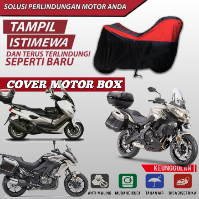 motorcycle cover with topbox