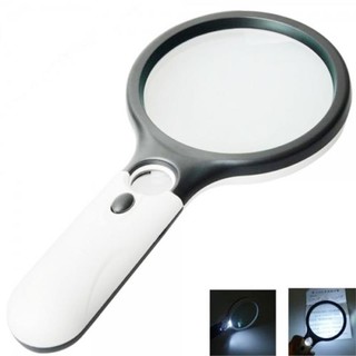 3 LED Light 45X portable Handheld Reading Magnifying Glass Lens Jewelry Watch Loupe