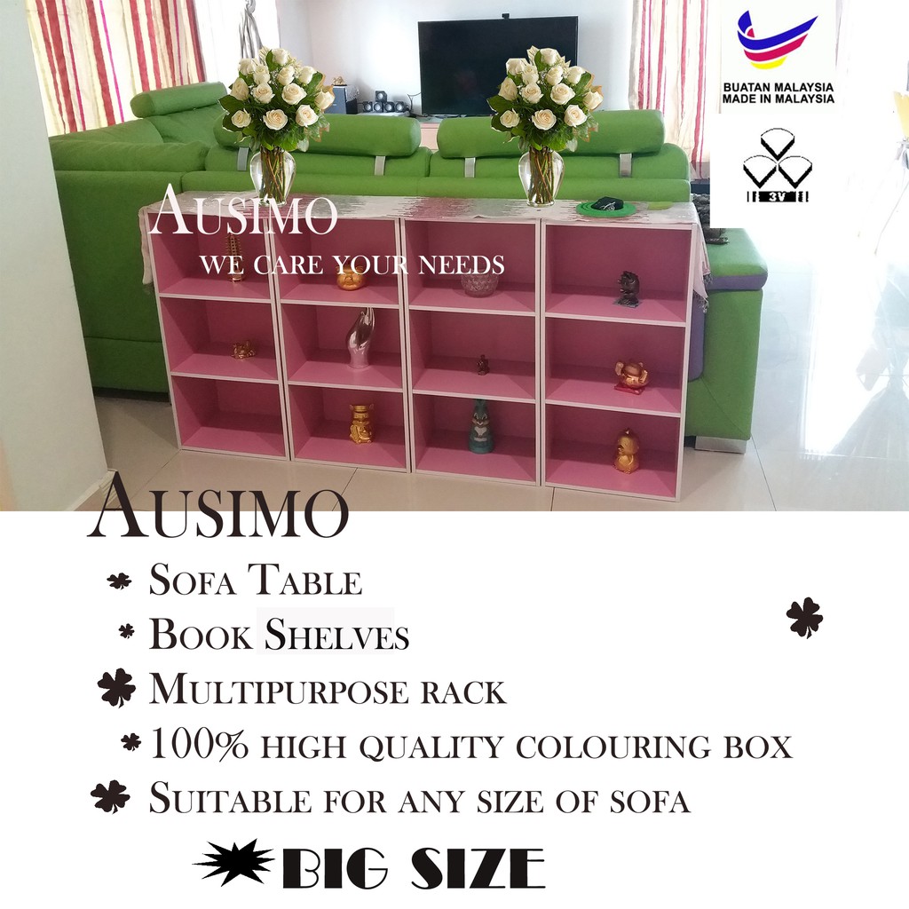 Colour Box Book Shelf File Cabinet Sofa Table Side Table