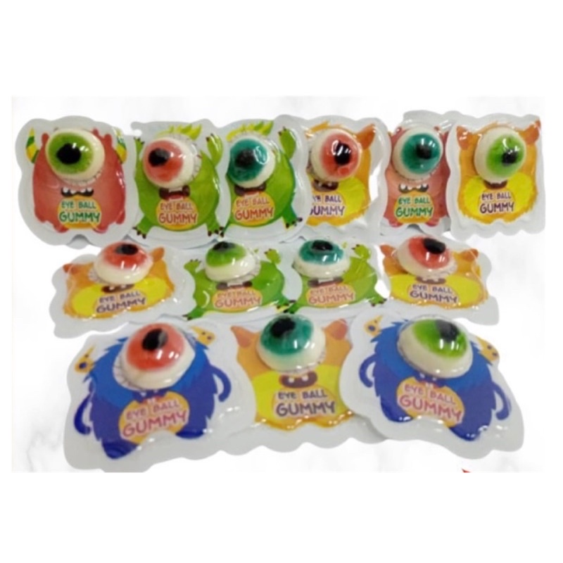 10 Pcs Scary Eye Eyes Eyeball Marshmallow Candy Gummy Each Halloween