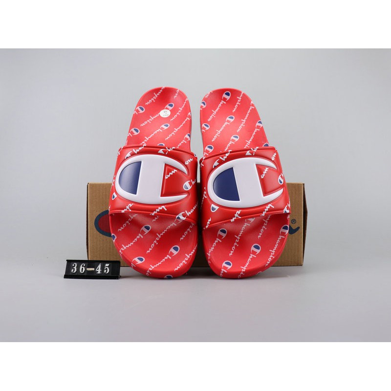 champion flip flops red