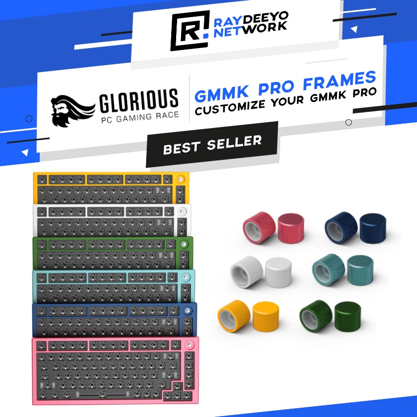 Glorious GMMK PRO Top Frames & Rotary Knobs accessory [easy-to-install accessory