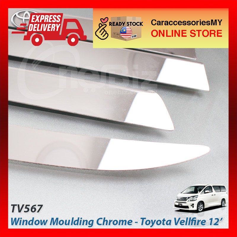 Toyota Vellfire ANH20 2012 Door belt moulding chrome window moulding vellfire accessories