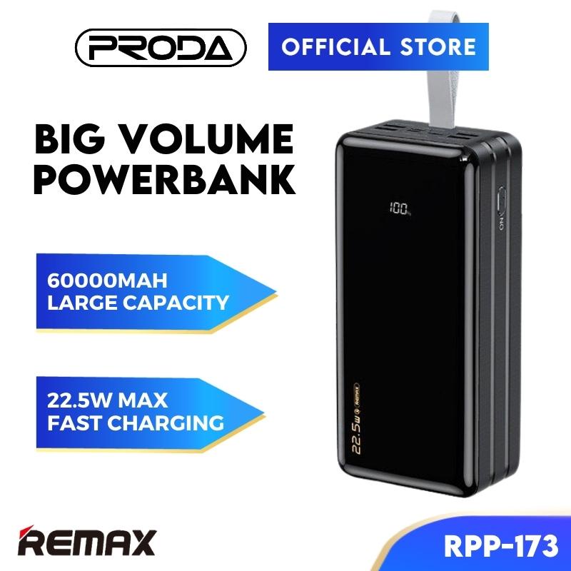 REMAX Powerbank 60000mAh Powerbank With Torch Light RPP-173 Fast Charge ...