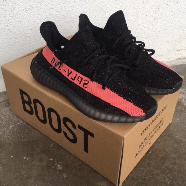 black and pink yeezy 350