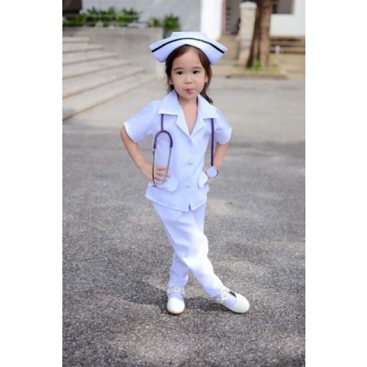 Baju Jururawat Budak Nurse Uniform For Kids Baju Nurse Kanakkanak Shopee Malaysia