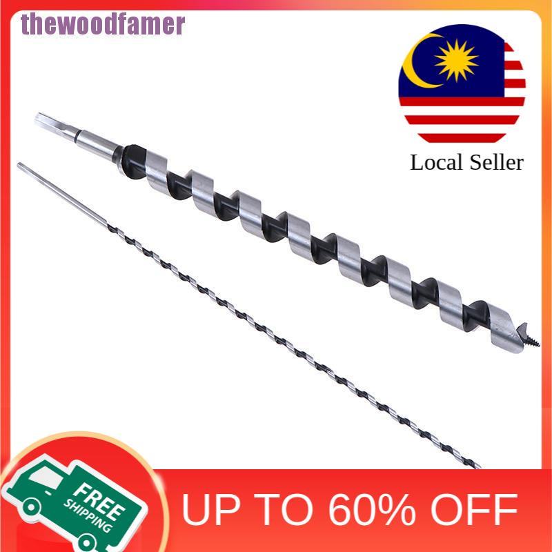 Professional Repair Mata Gerudi Kayu Spiral Auger 6–28mm – Woodworking Drill Bit 460mm Long - Image 2