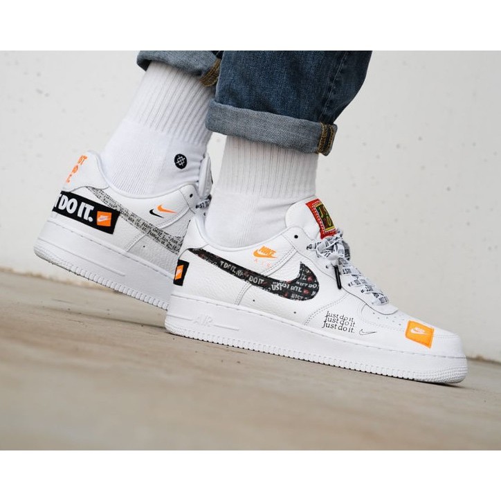 nike air force 1 low white orange