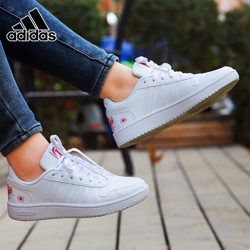 trendy adidas white sneakers womens