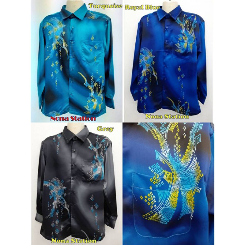 Men Batik Shirt Kemeja Batik Long Sleeve