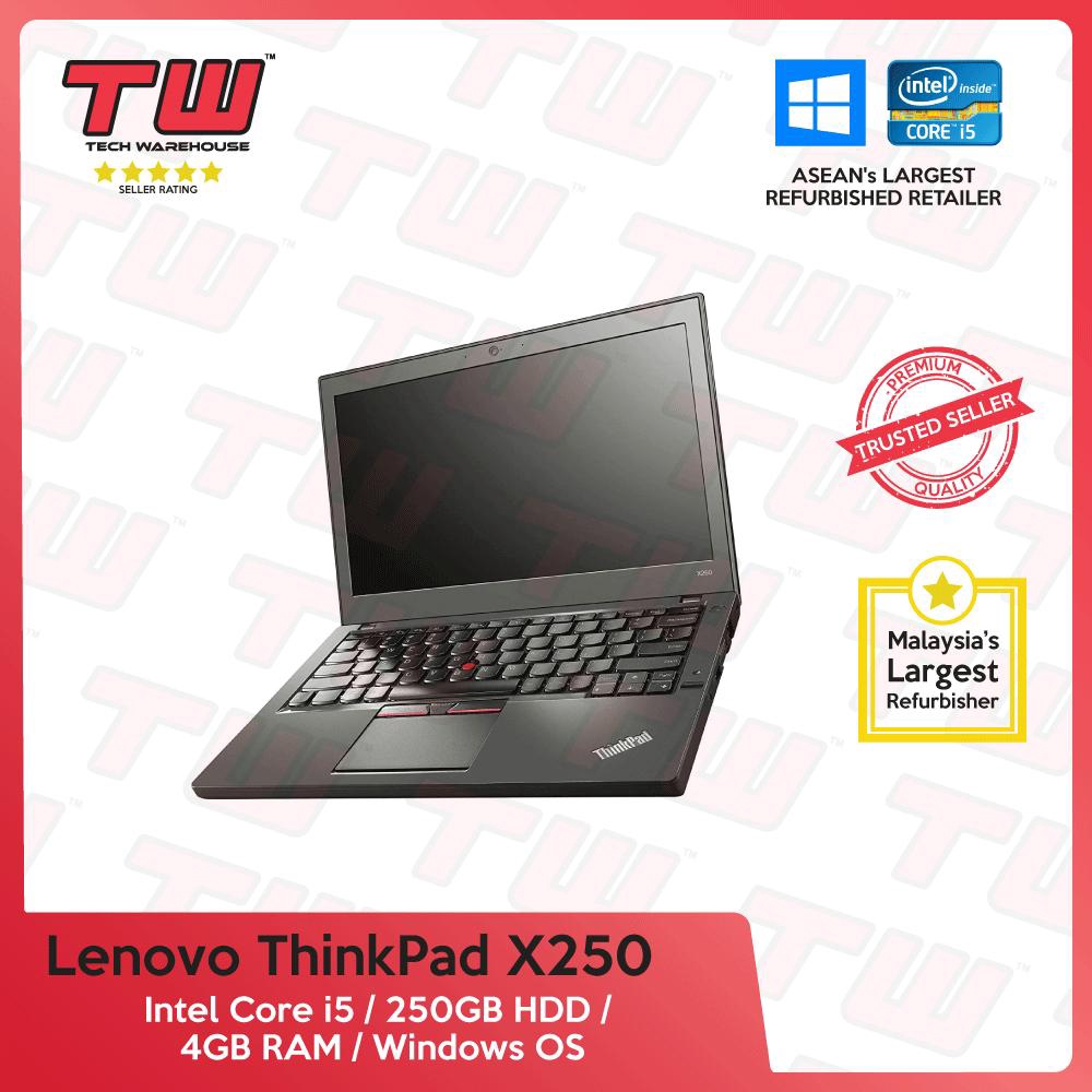 Lenovo Thinkpad X250 Core I5 Gen 5 4gb Ram 250gb Hdd Windows Os Laptop 3 Months Warranty Factory Refurbished Shopee Malaysia