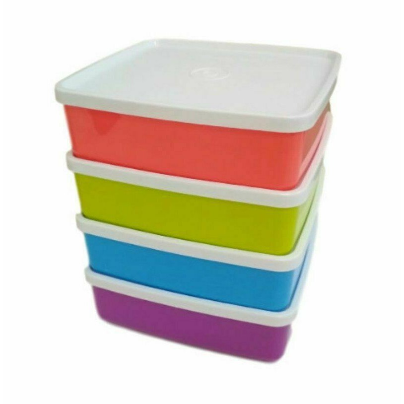 Tupperware Large Square Away (4) 620ml - 1 set