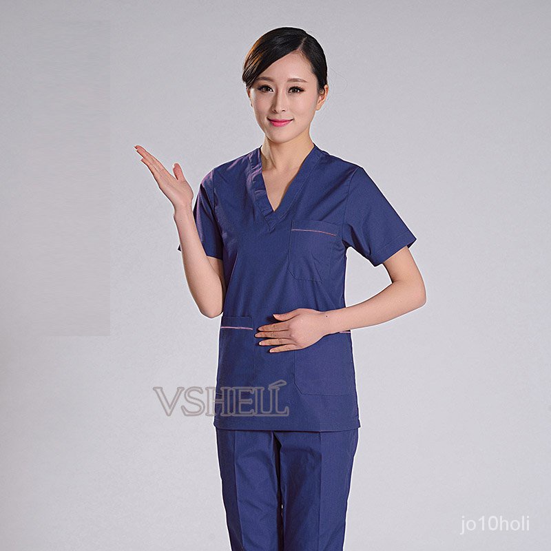 [VSHELL]Free nameScrub Suit Scrub Baju medical suits for women Short ...