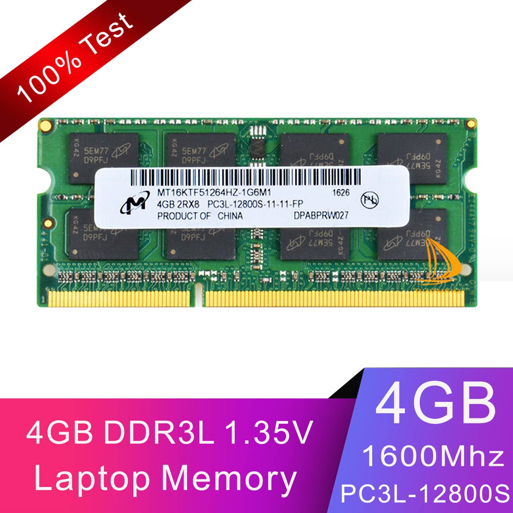 4g Micron 4gb 2rx8 Ddr3l 1600mhz Pc3l s 4pin So Dimm Laptop Memory Ram Shopee Malaysia