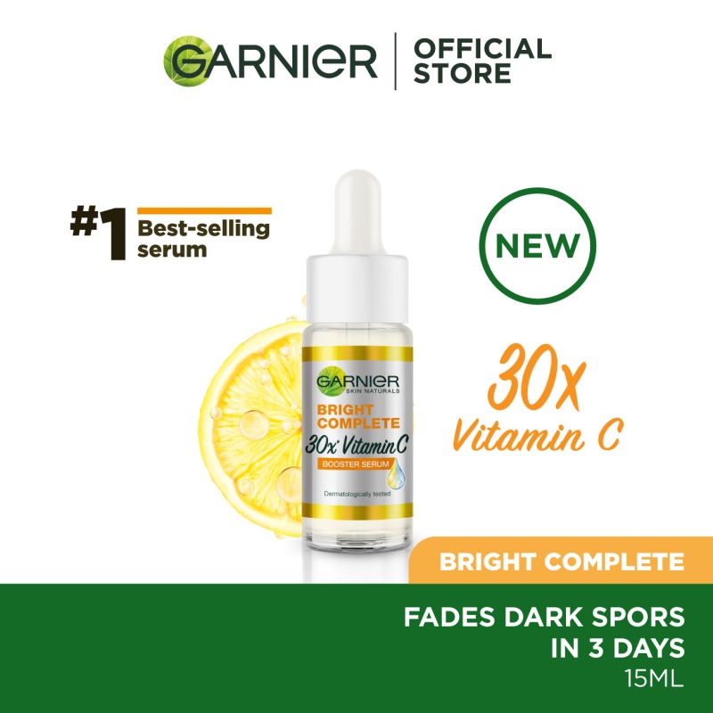 [ TRIAL SIZE ] GARNIER Bright Complete Booster Serum with Vitamin C – Fades Dark Spots (All Skin Types) 15ml