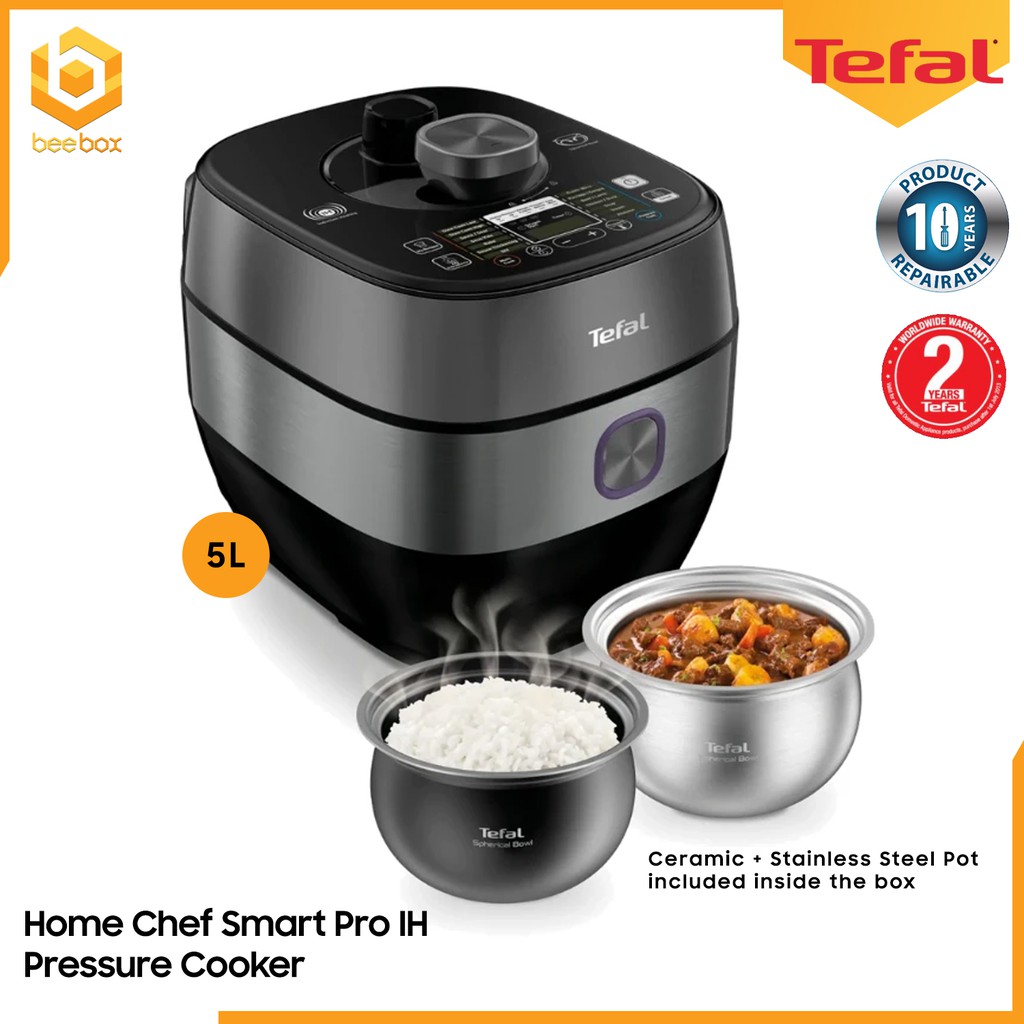 Tefal Multi Pressure Cooker Home Chef Smart Pro IH 5.0 Litre with 2