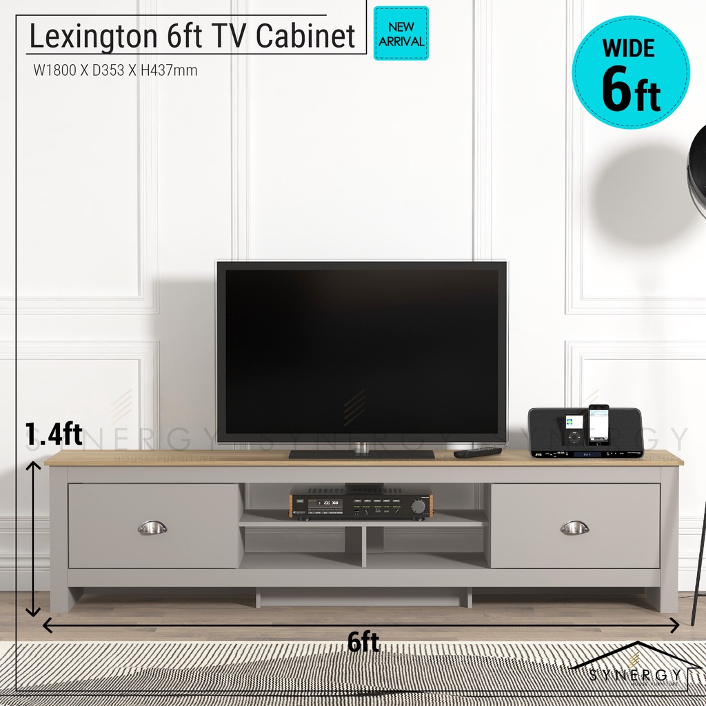 Synergy House Lexington Tv Cabinet 6 feet 60 inch Cabinet Tv Kabinet | UK Export Series Furniture