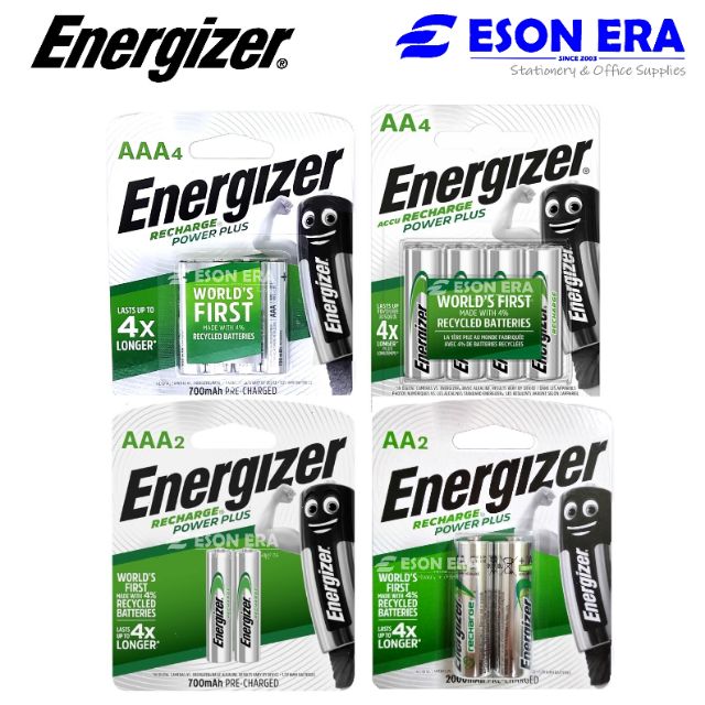 Energizer Recharge Battery AA/2000mAh AAA/700mAh Shopee Malaysia