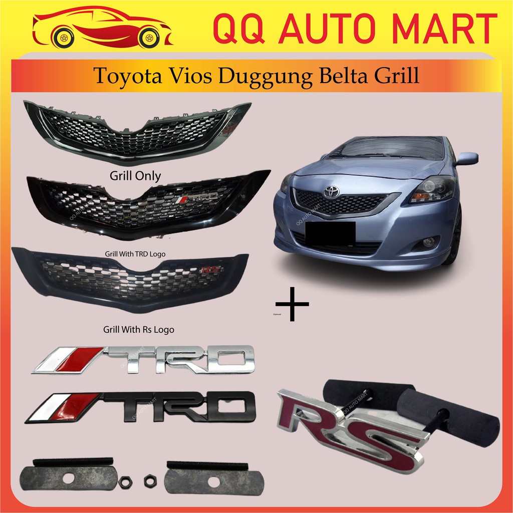 Toyota Vios dugong 2007-2012 Belta Front grill | Shopee Malaysia