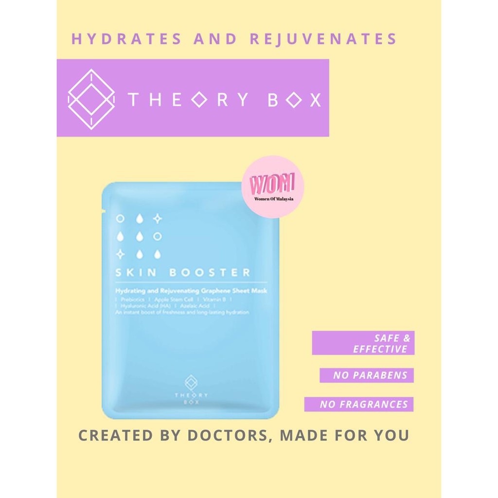 SKIN BOOSTER Graphene Sheet Mask Prebiotics, Niacinamide, Azelaic