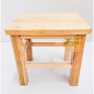  READY STOCK Solid Square Wooden Small Stool Kid Stool 