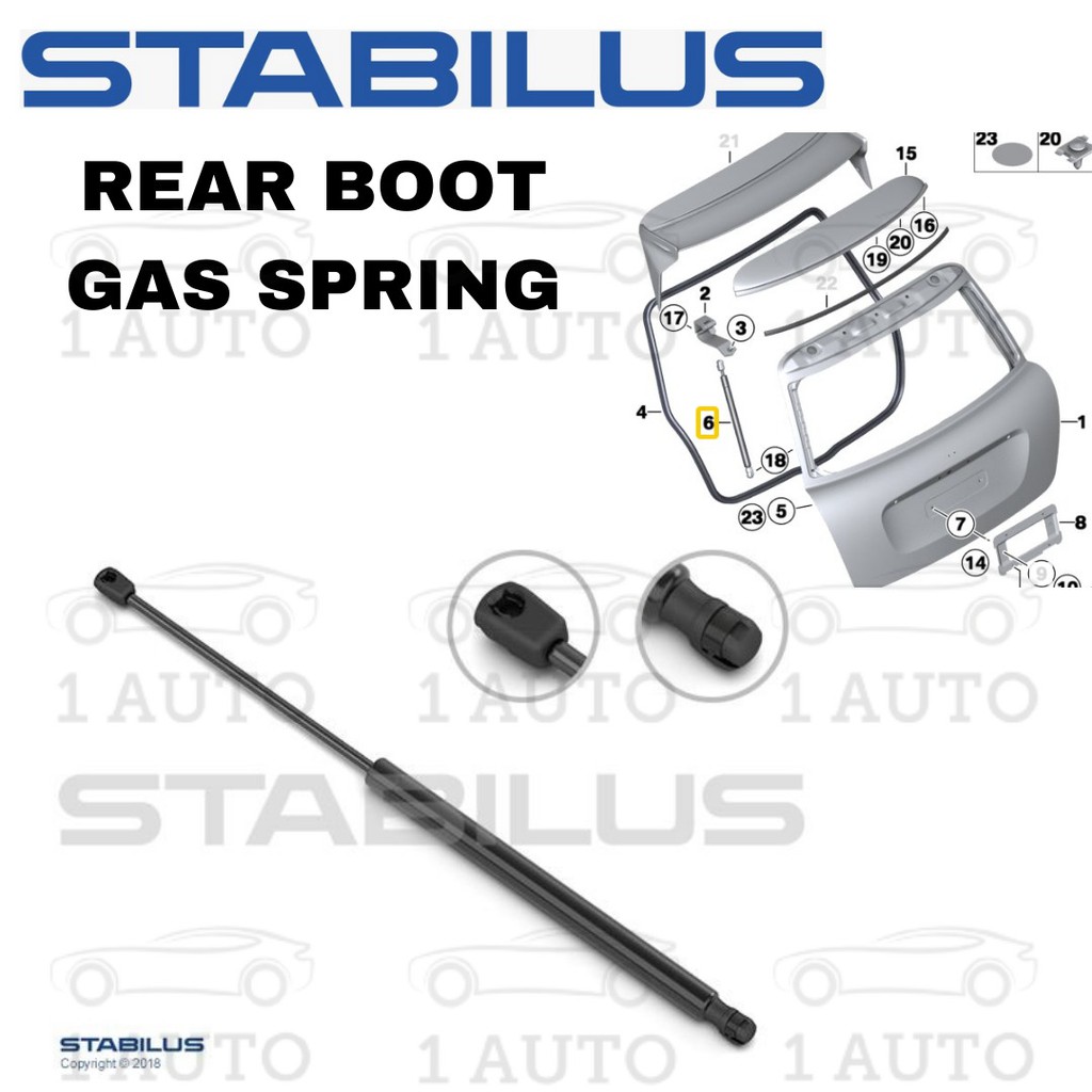Gas Spring, Boot/cargo Area STABILUS 012158 | Australia