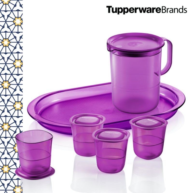 💥Ready Stock!💥Tupperware Purple Royale Crystalline Set