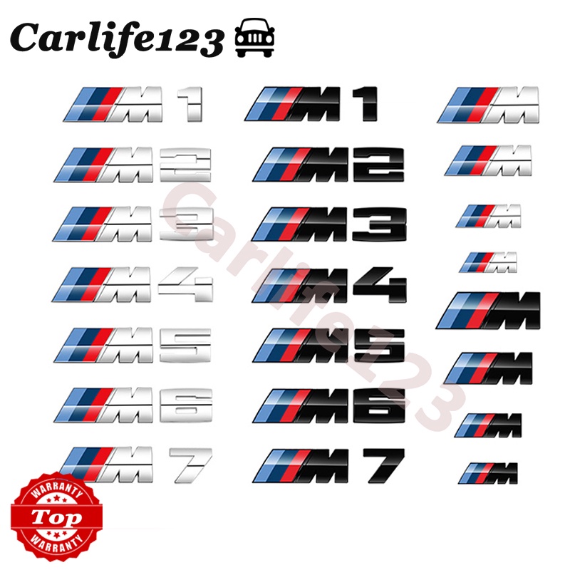 BMW M Sports Logo Emblem Badge Car Rear Tail Body Side Sticker For 3 5 7 Series M2 M3 M4 M5 M6 Nameplate