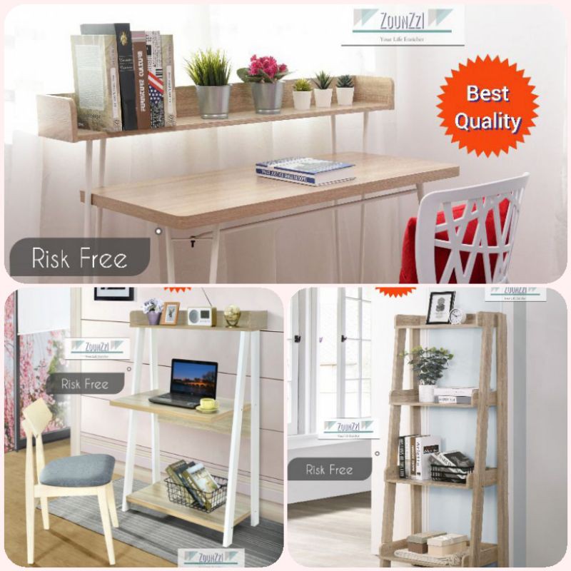 Premium Home Room Study Working Writing Learning computer Desk Table Meja Belajar komputer Baca Buku 家用房间读书学习电脑温書书写作办公桌子