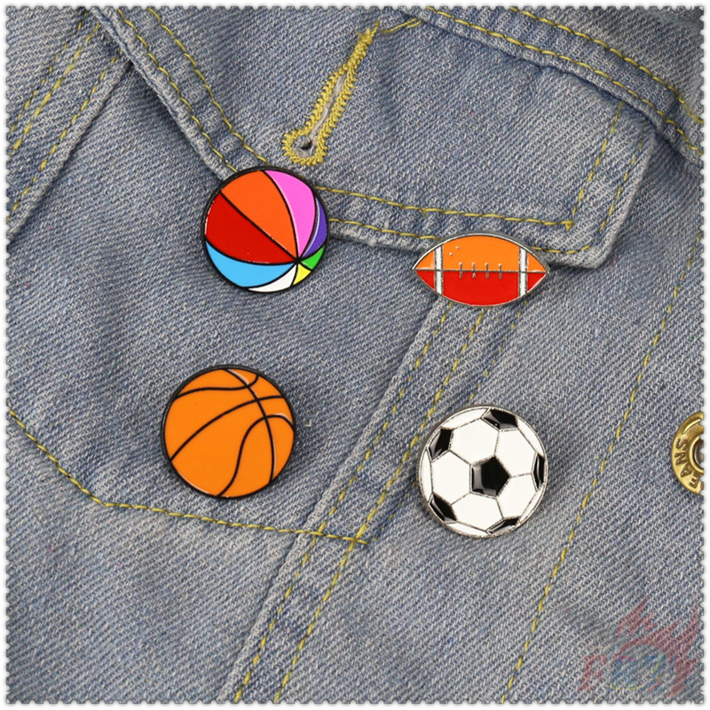 ★ Basketball / Football / Rugby / Ball - Sporting Goods Brooches ★ 1Pc Fashion Doodle Enamel Pins Backpack Button Badge Brooch