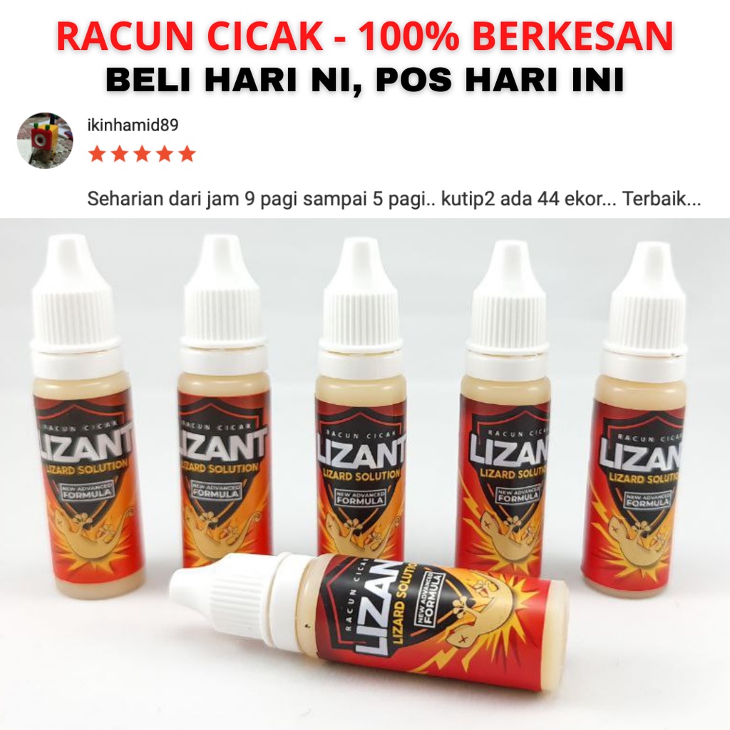 Lizant Racun Cicak 100 Cicak Mati Free Bubblewrap Shopee Malaysia