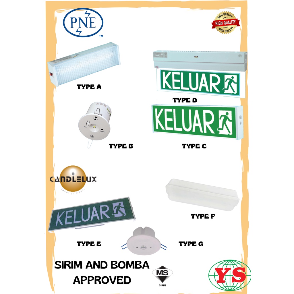 [SIRIM/BOMBA APPROVED] LED EMERGENCY LIGHT/RECESSED EMERGENCY LIGHT