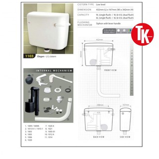 [TECHPLAS] Low Level Plastic Cistern Handle / Pam Tandas Handle / Pam ...