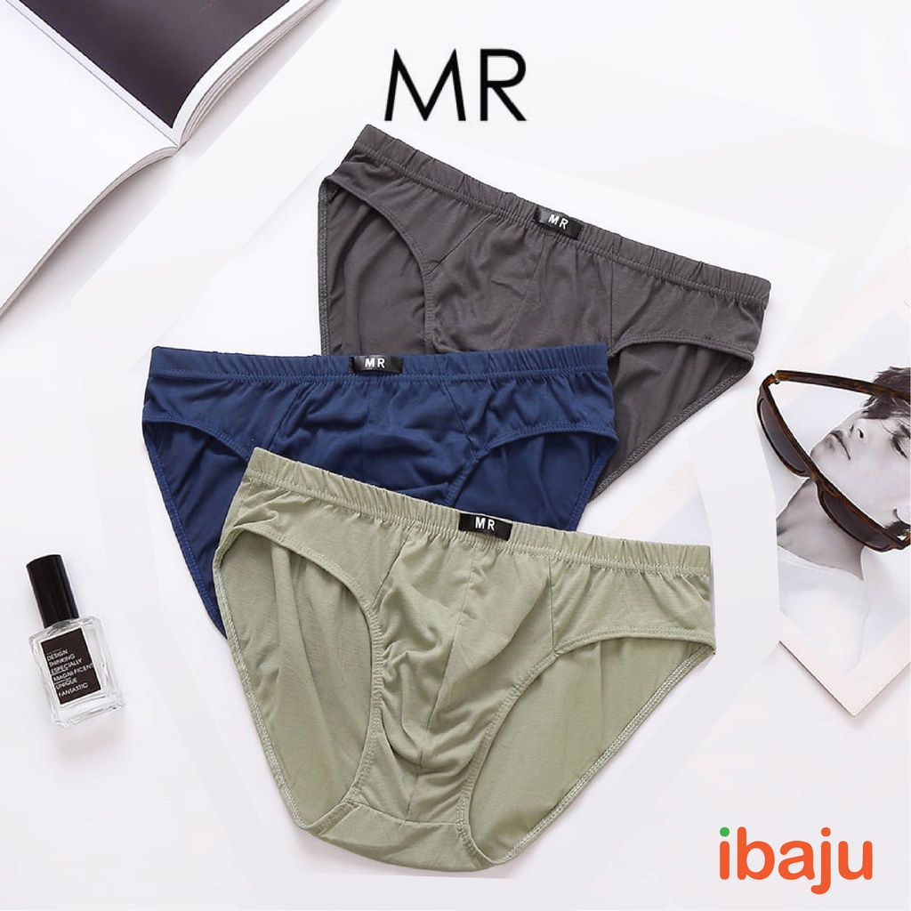 MR PLUS SIZE 3 Segi Random Color Male Men Extra Large Brief Underwear ...