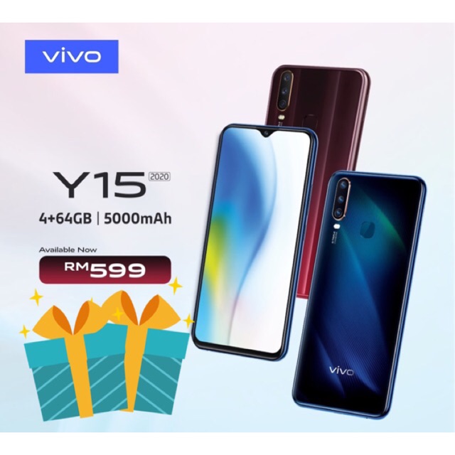 Vivo Y15 4gb Ram 64gb Rom Original Malaysia Set Shopee Malaysia