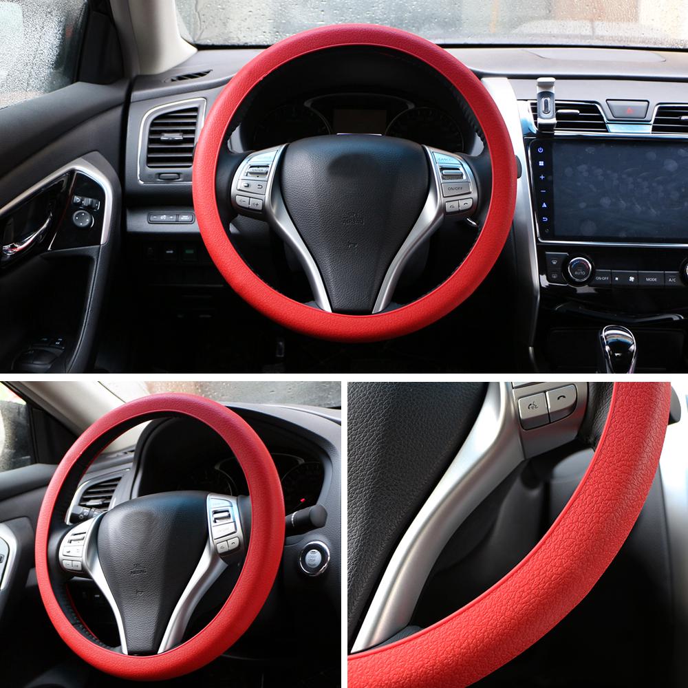 Carbon fiber + cow leather Steering wheel cover ventilate 