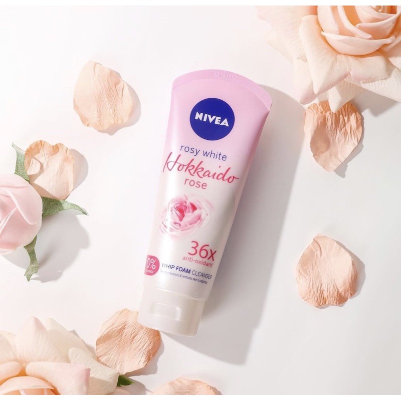 Nivea Hokkaido Ori Rose Rosy White Facial Foam 100ml Face Wash Whitening Hokaido Facial Wash Soap Shopee Malaysia