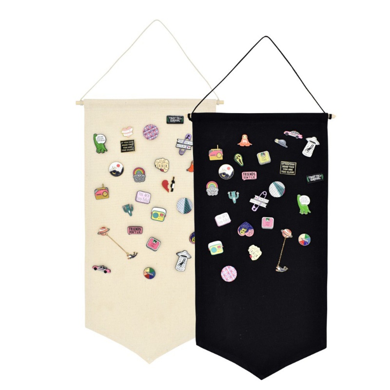 Hanging Brooch Pin Organizer Display Pins Storage Case Brooch Collection Storage Holder Wall Display Banner Flag Deco