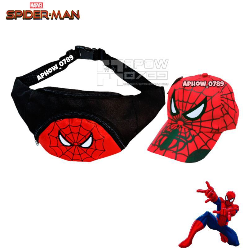 Waistbag Boys canvas spiderman Character Free Hat - Kids Bag | Waistbag  anak laki-laki canvas karakter spiderman gratis topi - tas anak | Shopee  Malaysia