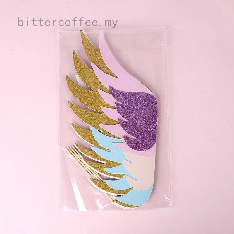 unicorn cake topper sparkly wings unicorn party supplies for baby shower wedding and birthday party shopee malaysia