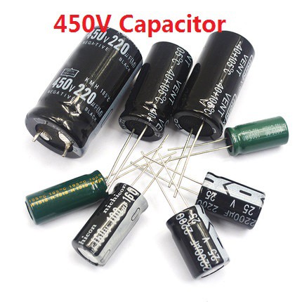 450V 10uF 22uF 47uF 100uF 220uF Aluminum electrolytic capacitor ...